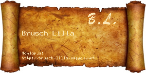 Brusch Lilla névjegykártya