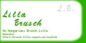 lilla brusch business card